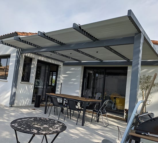 Pergola Bioclimatique Sam Kit Aluminium blanche